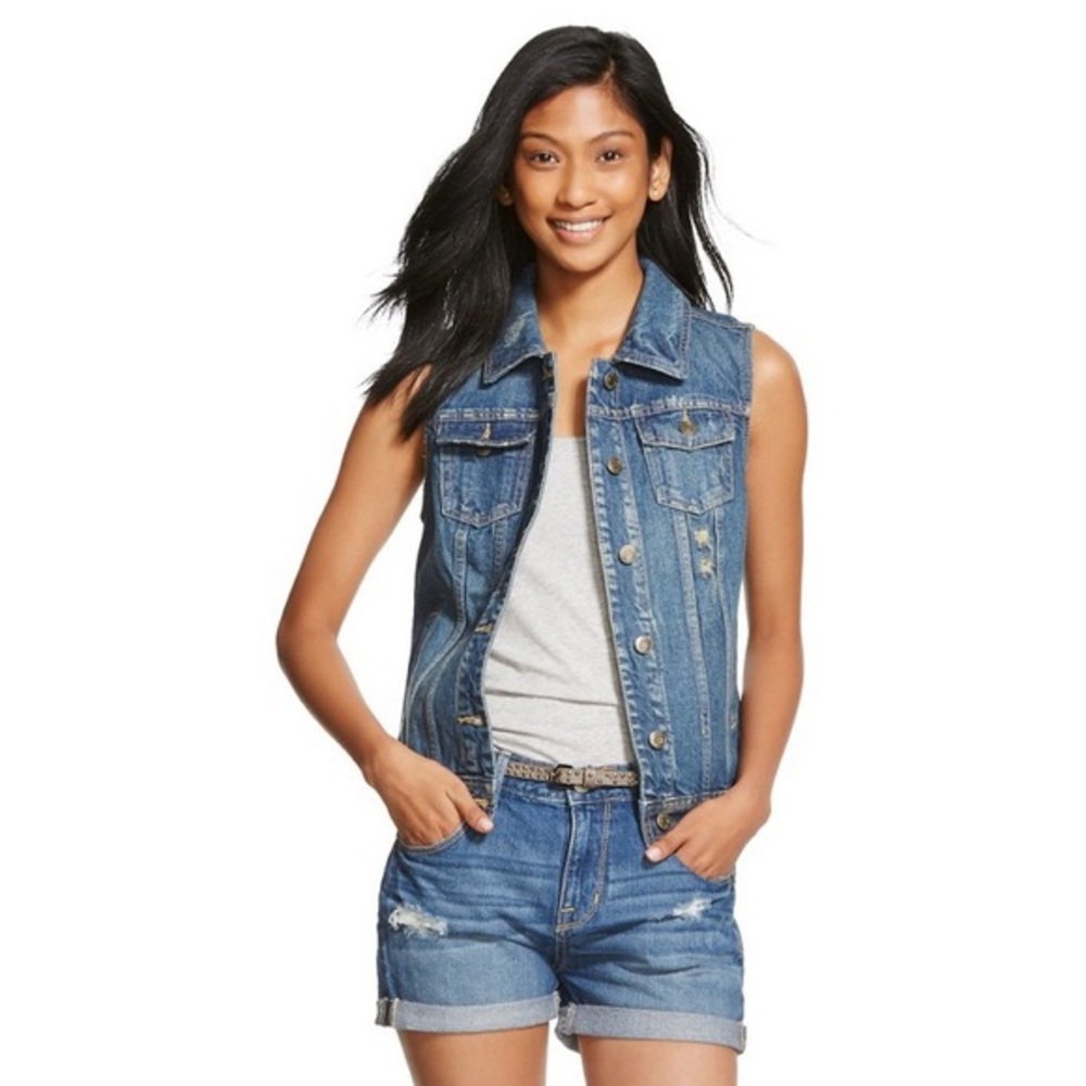 Mossimo Supply Co. Distressed Denim Vest